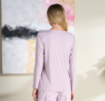 Women's Cotton Long-Sleeve Pajama Set 3116 Purple - Image 4