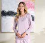 Women's Cotton Long-Sleeve Pajama Set 3116 Purple - Image 2
