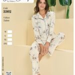 Over Sleep 3302 Women's Winter Long-Sleeve Pajama Set