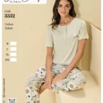 Over Sleep 3352 Women's Winter Long-Sleeve Pajama Set